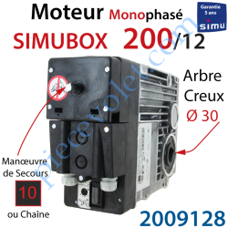 Moteur SimuBox 200/12 Monophasé Arbre Creux ø 30 Avec Mds...
