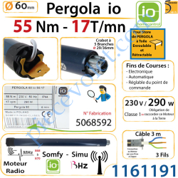 Moteur Pergola 55/17 io LT 60
