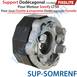 Support Dodécagonal Renforcé pour Moteur Somfy LT50 dans...