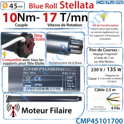 Moteur Cherubini 10/17 Blue Roll Stellata Tête Etoile ø...