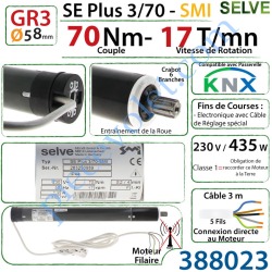 Moteur Filaire SE Plus 3/70 Smi Compatible Knx Avec FdC à...