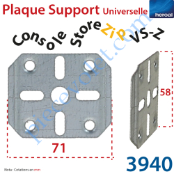 Plaque Support Moteur "Universelle" pour Console Stores...