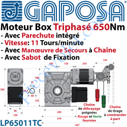 Moteur Box LP65011TC 650Nm 11 Tours Minute 400v Triphasé...