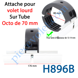 Attache Directe Avec Bague pour Volet Lourd sur Tube Octo...