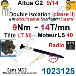 Moteur Altus C2 9/14 Rts Avec Tête LT 50 sans Mds Double...