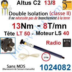 Moteur Altus C2 13/8 Rts Avec Tête LT 50 sans Mds Double...