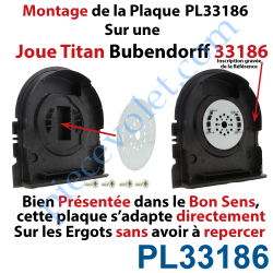 Plaque Interface pour Joue Titan 28 Bubendorff Réf 33186