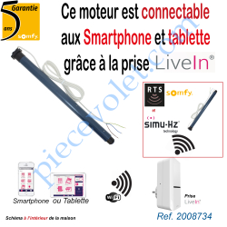 Moteur Somfy Jet Csi Rts 10/17 LT 50  Avec Mds