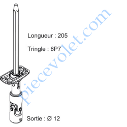 Sortie Mini Bloc-Guide Déporté Plat22x45 Gen ø12 Fem-Hex7...